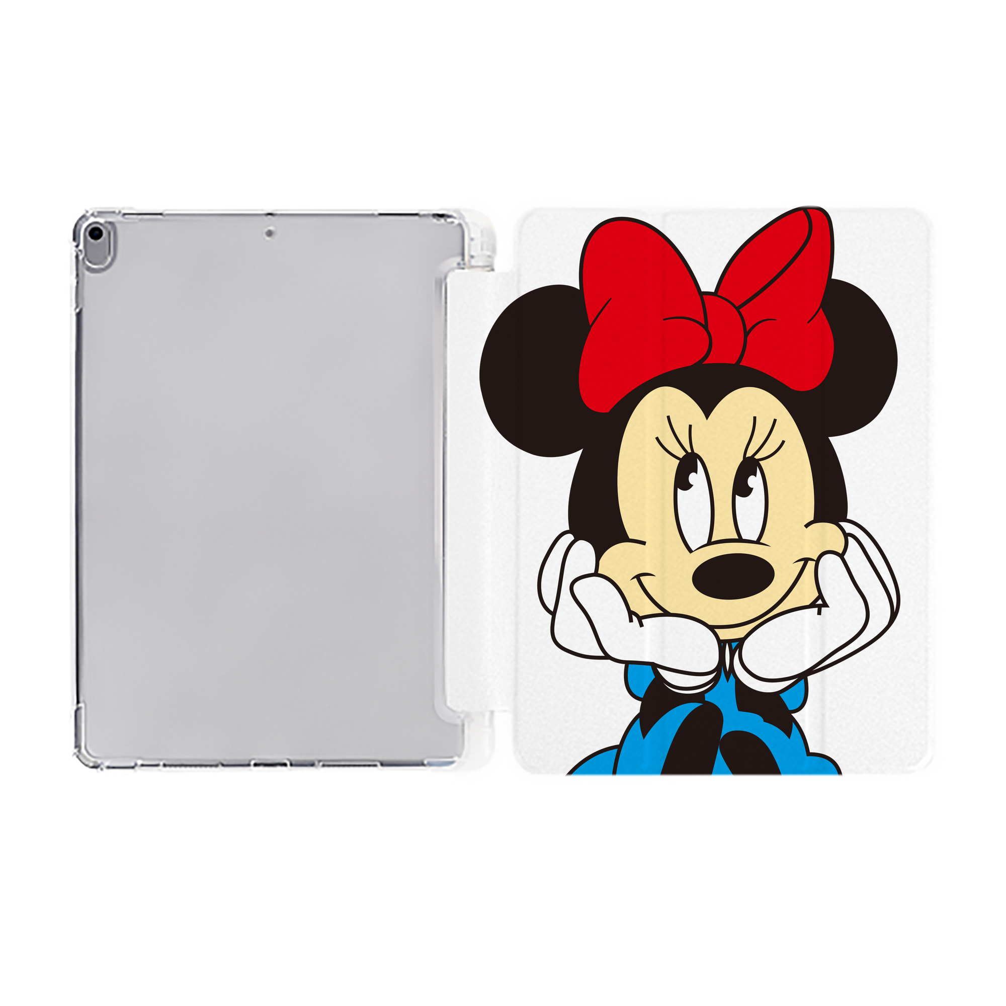 （画像用） ミッキーマウス Mickey Mouse IPad ケース ペン収納付き 三つ折りスタンド PUレザー×シリコン 対応機種9.5/10.5/10.9インチ